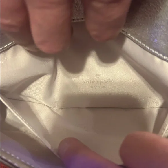 🩶BRAND NEW WITH TAGS🩶Kate Spade Metallic Silver Shoulder Bag - Picture 9 of 16